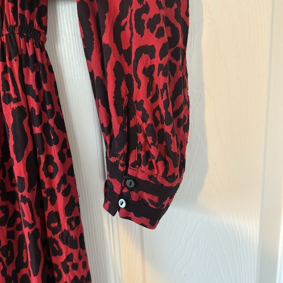 ZARA SIZE SMALL red and black animal print dress - Picture 4 of 12